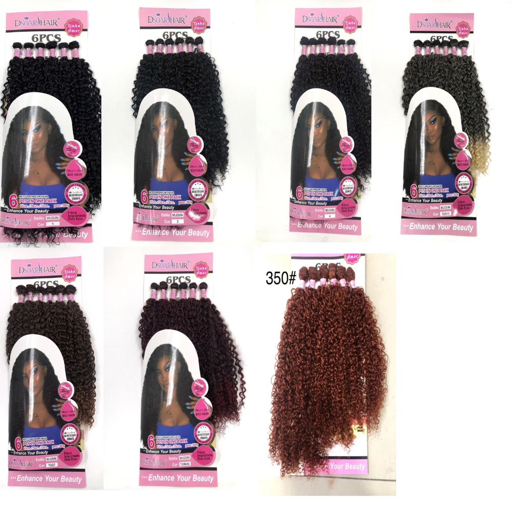 Cabelo Tela BELEZURA bio orgânico cacheado com 6 telas 300 gramas Fibra Importada