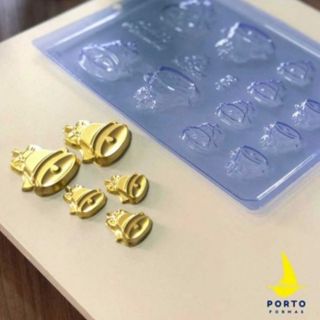 1~5 Forma acetato apliques sinos para chocolate cod p456 Porto formas (N7) em Oferta na Shopee