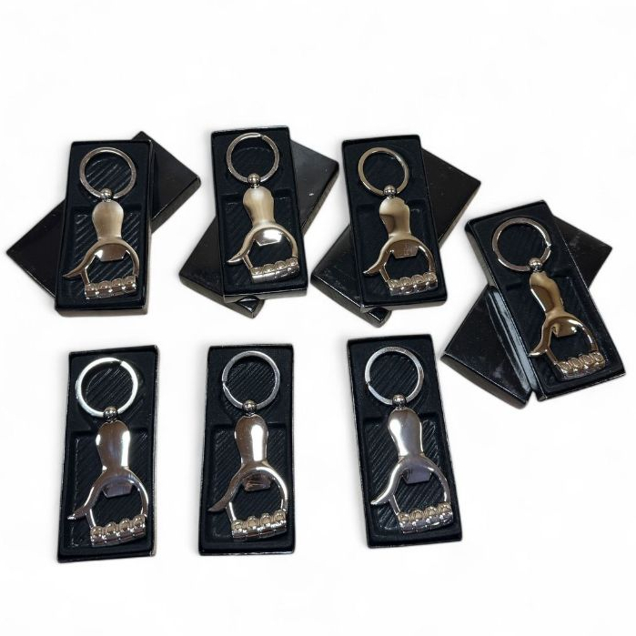 Conjunto De 3/6/12 Peças Chaveiro Abridor De Garrafa De Metal Com Embalagem Caixinha