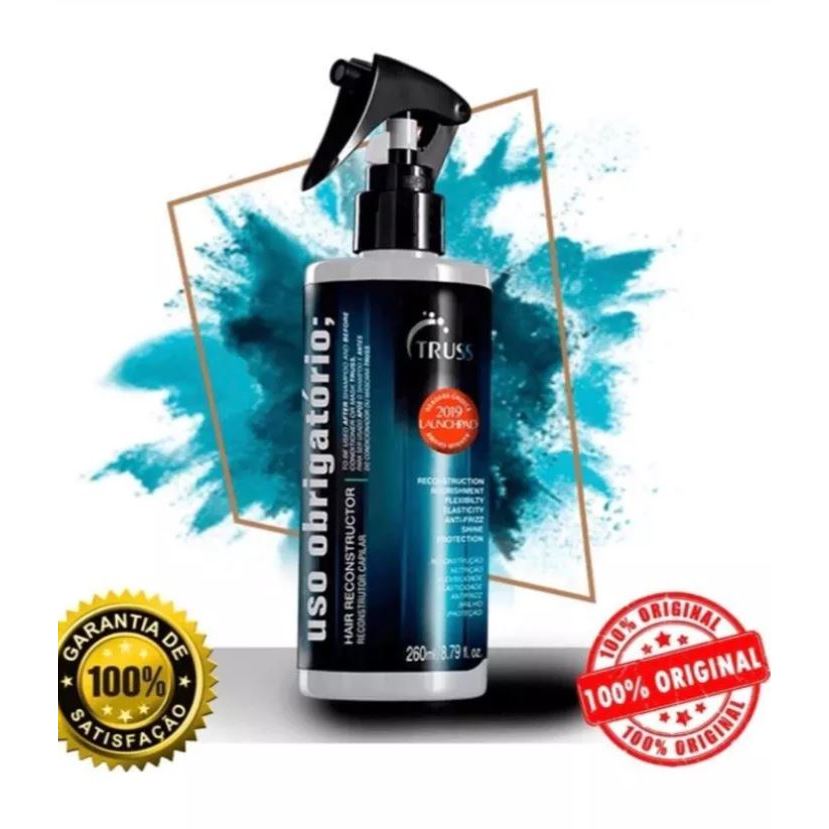 Uso Obrigatório Truss 260ml Tratamento Reconstrutor Protetor Térmico Restauração Leave-in ...