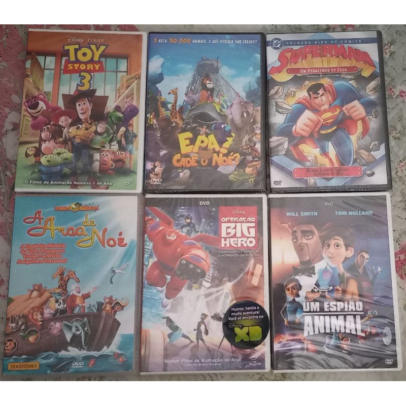Toy Stories/Operação Big Hero/Espião animal, Superman...7 Desenhos -  Originais e Lacrados.