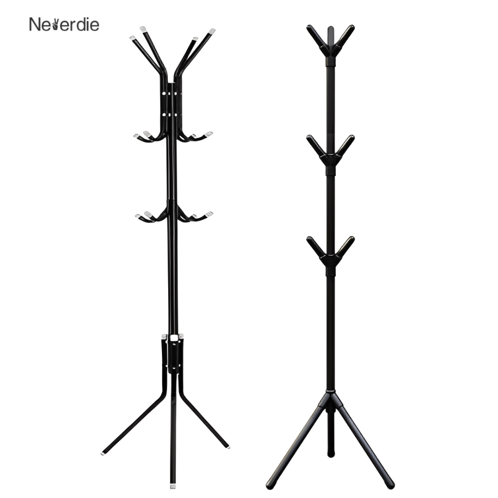 Cabideiro Chão Roupas 9/12 Ganchos Organizador Casaco Chapéu em Oferta na Shopee