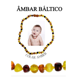 Colar de Âmbar de 0 a 3 anos - Original Com Certificado em Oferta na Shopee