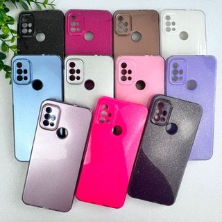Capa Brilhante Forrada Para Motorola G10 / G20 / G30 / Capa Feminina  Colorida Glitter (CF68).