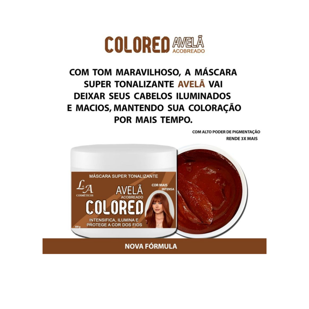 TONALIZANTE AVELÃ ACOBREADO - CHOCOLATE - MORENA ACOBREADO - 100% NATURAL ( SEM AMÔNIA)