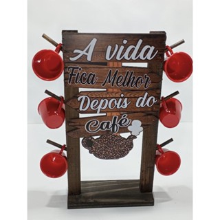 PORTA XÍCARA DECORATIVO C/6 SUPORTES em Oferta na Shopee