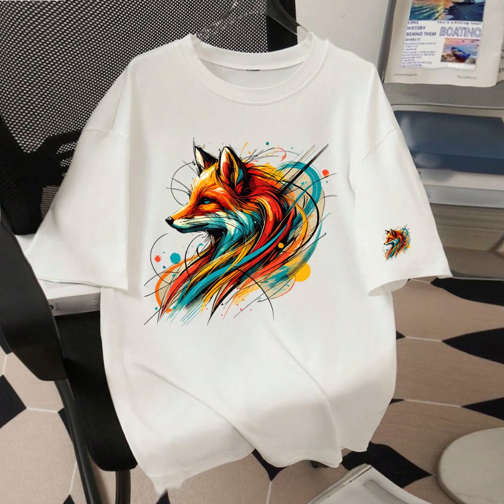 Camiseta Feminina Oversized Camisetão Confortável Moda luxo Estampa Casual Animal Várias Cores