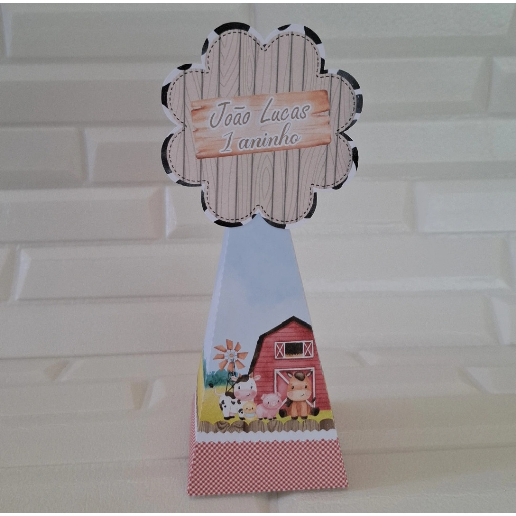 Caixinha Fazendinha/Personalizados Fazendinha Aquarela/Caixa Cone Fazendinha/Lembrancinhas festa Fazendinha