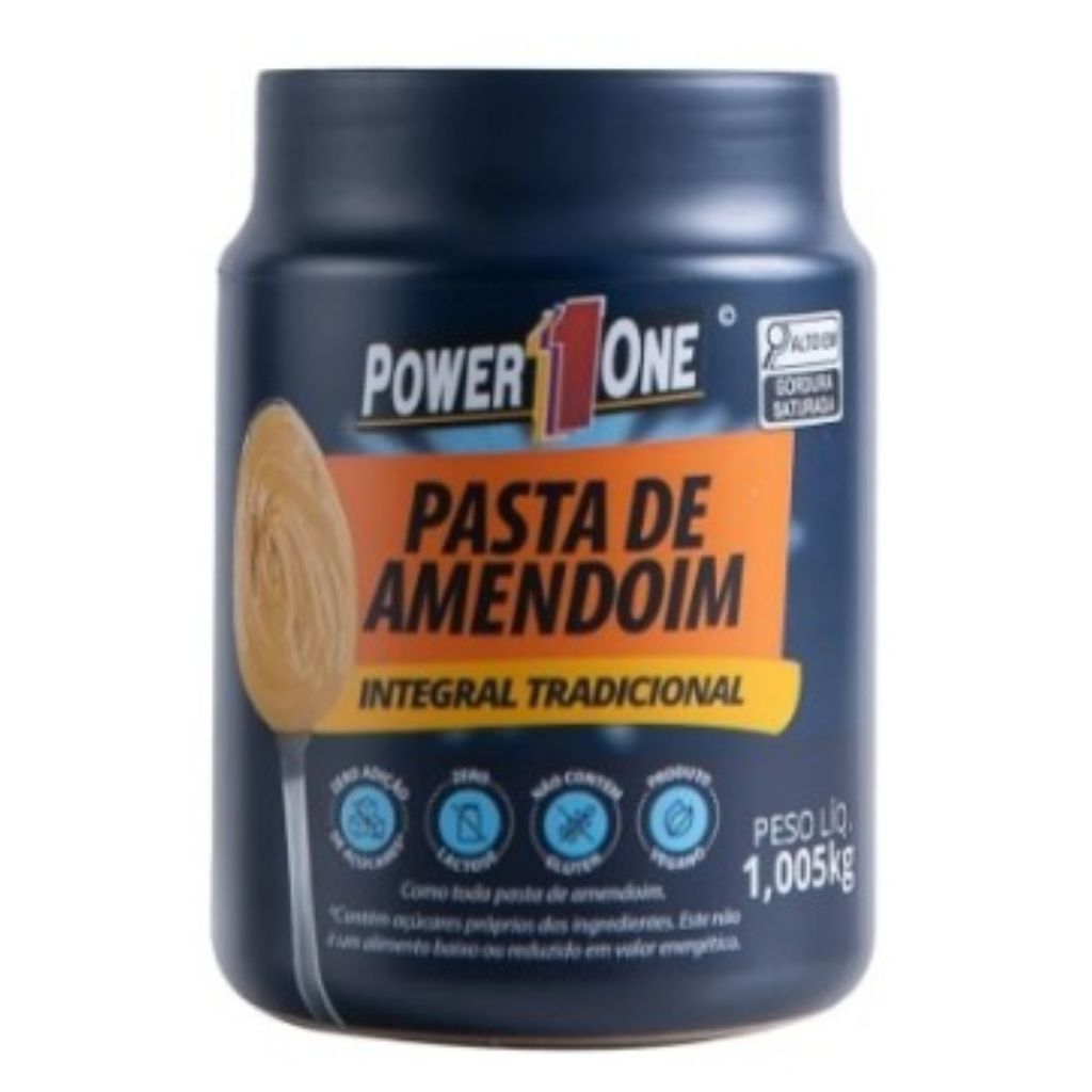 Pasta de Amendoim Integral Tradicional 1Kg - Power One