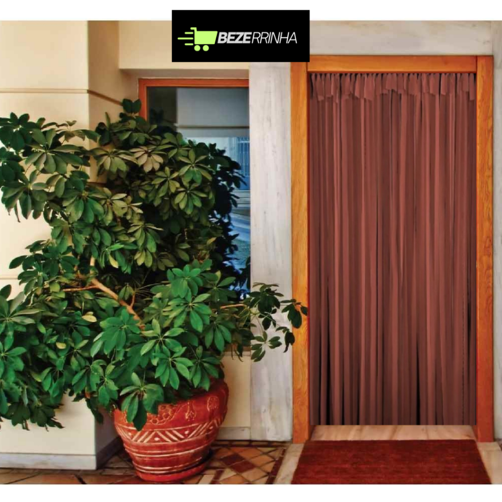 Cortina Tiras de Tecidos Para Porta Sala Cozinha Quarto de Contra Insetos Listras 0,80cmx2,10