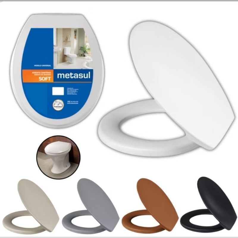 Assento Sanitário Básico Universal Oval Redondo Tampa de Vaso em Oferta na Shopee