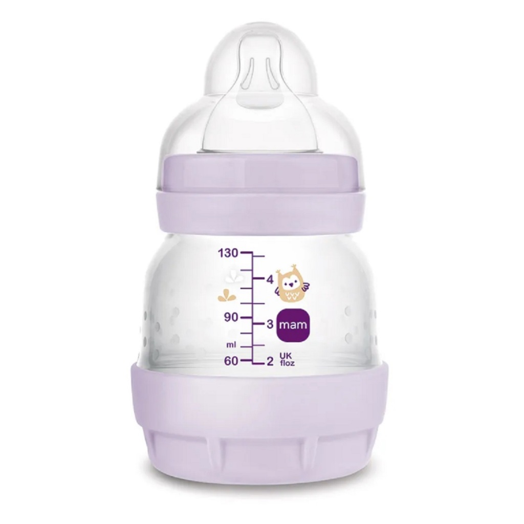 Mamadeira MAM Easy Start Anticólica 0M+ 130ml Coruja Roxo Claro