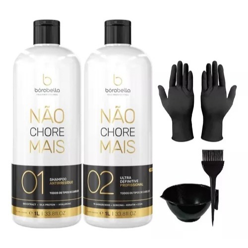Alisamento Borabella Não Chore Mais  2x1 Litro + kit aplicação em Oferta na Shopee