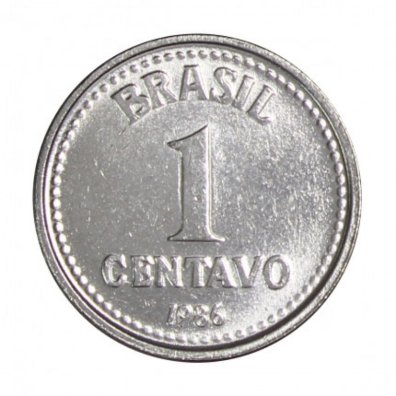 Moeda de 1 Centavo Brasil 🇧🇷 SOB - 1986 + Coin Holder