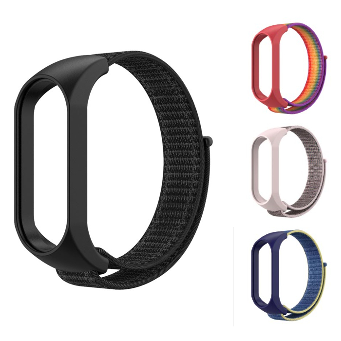 Pulseira De Nylon Velcro e Silicone Para Xiaomi Mi Band 7