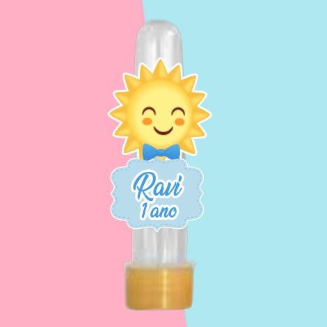Apliques Raio de Sol Menino Personalizados para Tubetes de 13cm!! - Todos os Temas - Decoração de Festa Infantil