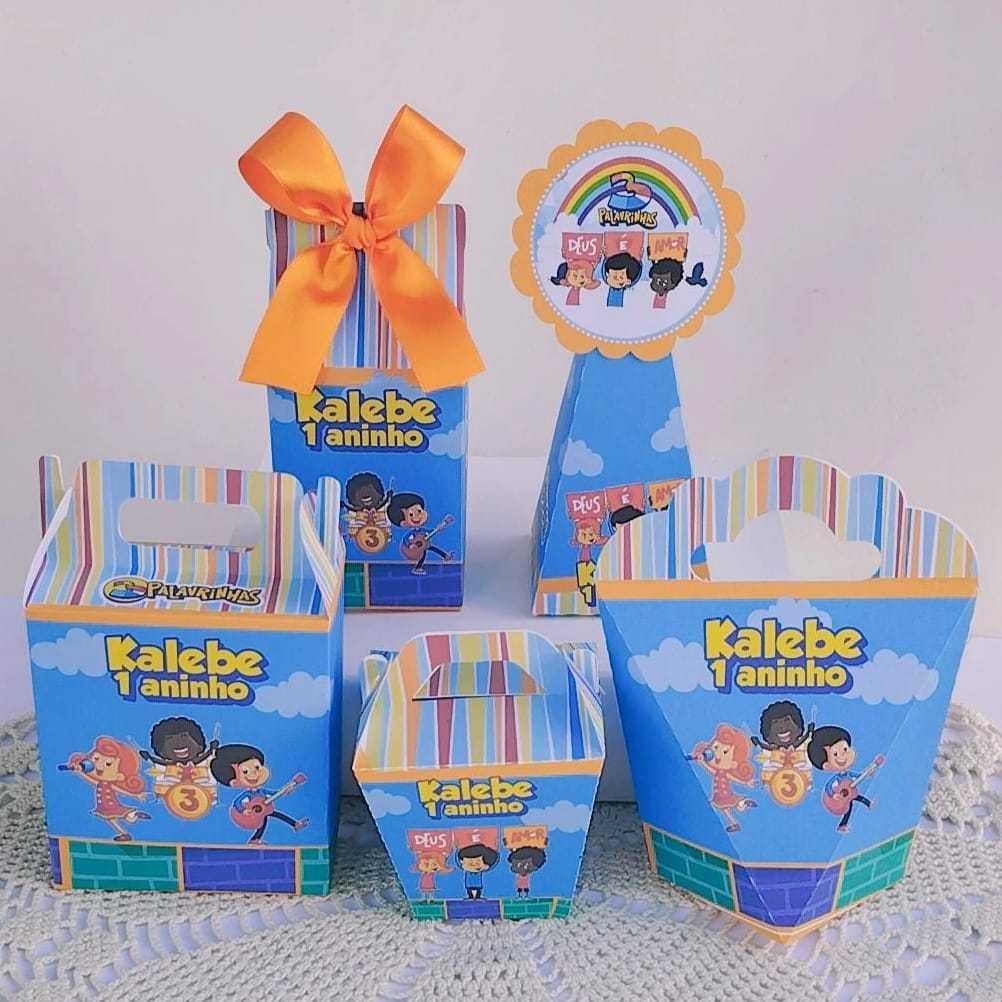 Kit Caixas 3 Palavrinhas / 3 Palavrinhas Personalizada + BRINDE /Lembrancinha de Festa /Aniversário