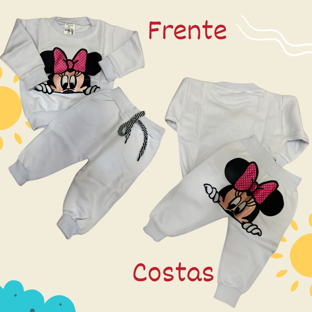 Conjunto de Moleton Flanelado Menina Bebê Infantil Premium em Oferta na Shopee
