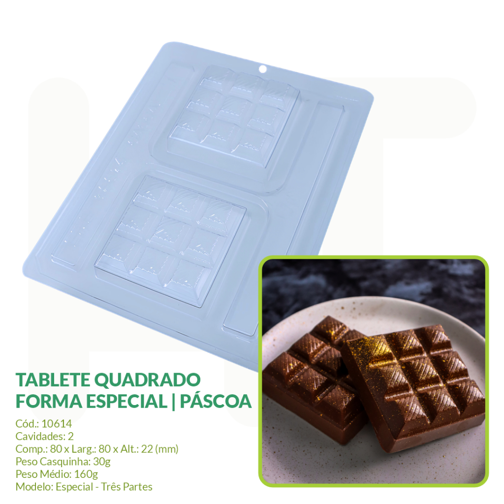 Forma Tablete Quadrado 10614 BWB - Forma Especial - 3 Partes- LANÇAMENTO 2025 em Oferta na Shopee