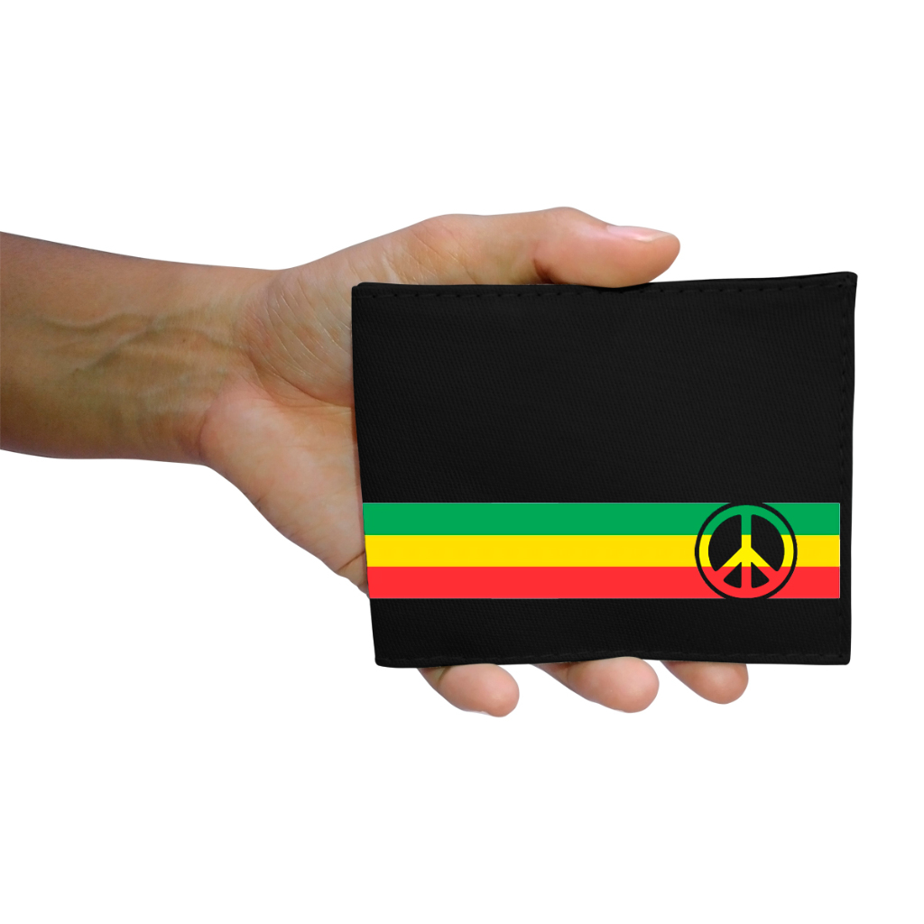 Carteiras Slim De Bolso Reggae Paz e Amor Em Tecido em Oferta na Shopee