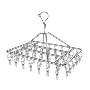 Varal 40 Clips com branco  Prendedores Apartamento Roupa Retângulo Inox em Oferta na Shopee