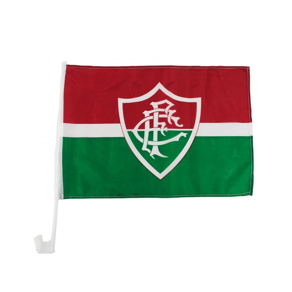 Bandeira Haste Plástico Vidro Carro 31x46cm - Fluminense