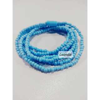 Guia de Proteção Fio de Conta Orixá Yemanja Oxossi Logun Miçanga Azul Claro Leitosa Umbanda Candomblé Colar em Oferta na Shopee