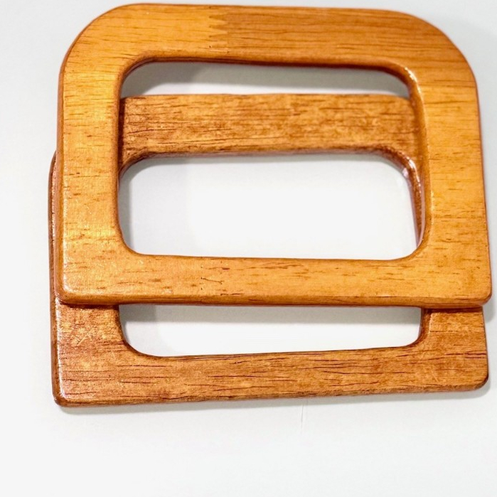 Alça Para Bolsa Em Crochê de Mão Em Madeira - Par - Alça Redonda Quadrada ou Oval