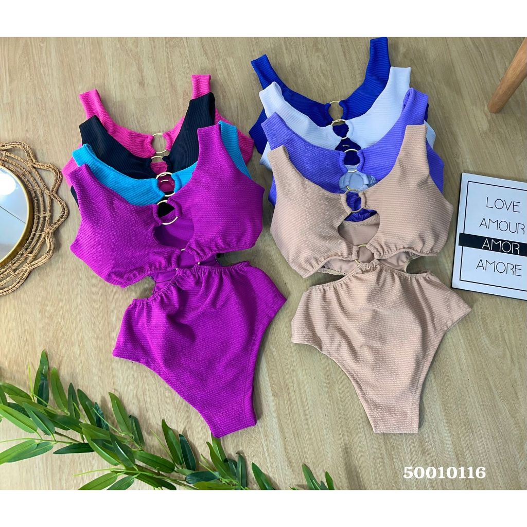 Body Maiô 2 Argolas Zig Zag Texturizado Moda Feminina em Oferta na Shopee