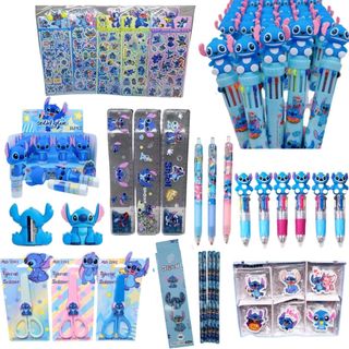 Kit Papelaria Fofa Kawaii Stitch Presente Criativo Escolar