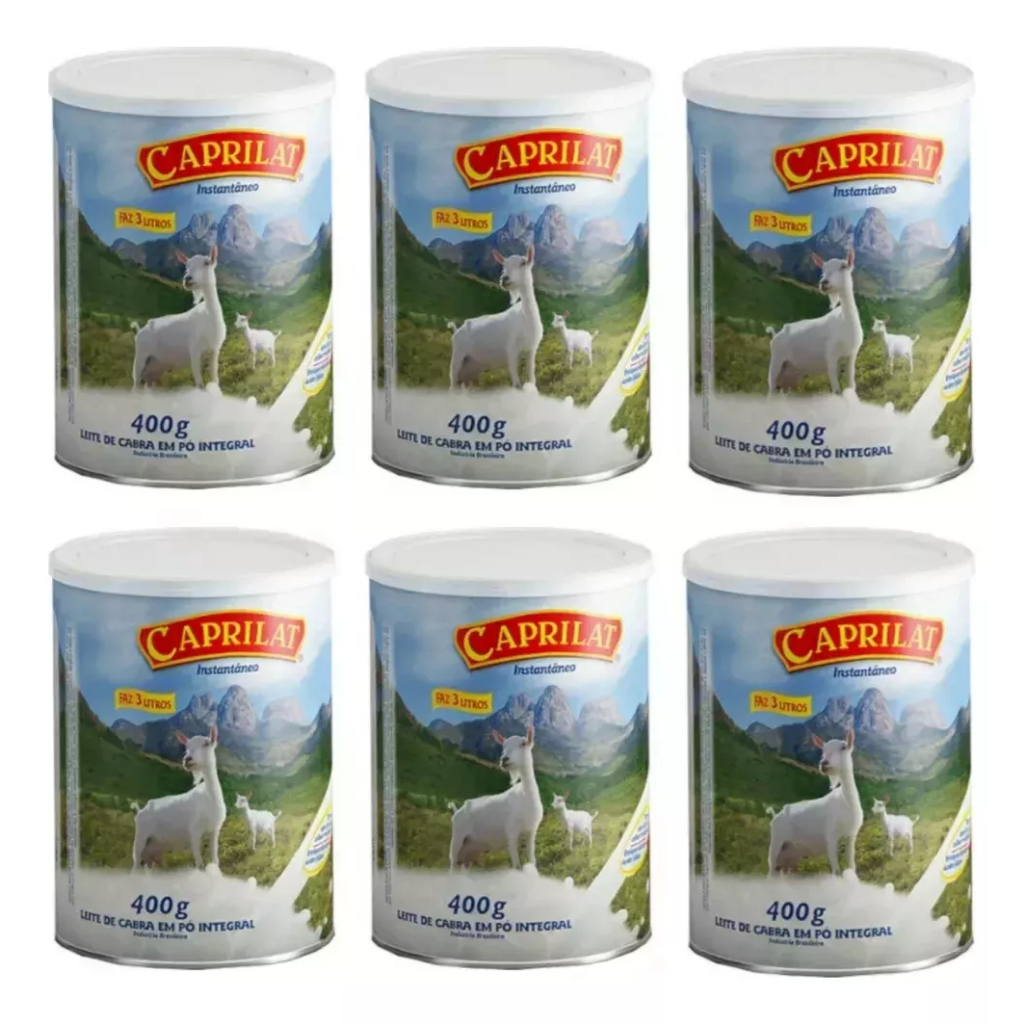 Leite De Cabra Em Pó Integral Caprilat 400g - Pague 5 Leve 6