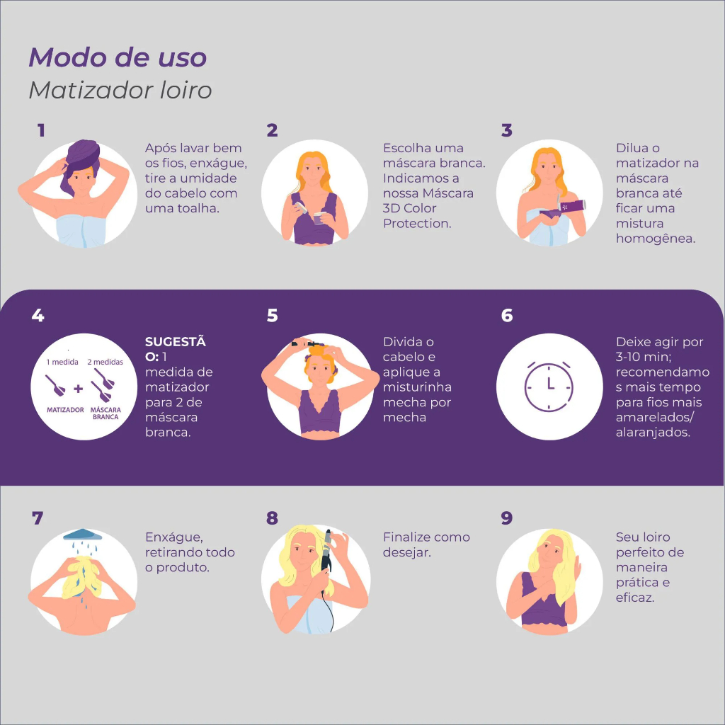 Matizador Magic Color 500ml Loiro/Platinado/Grisalho/Ruivo/Preto (Escolha Sua Variação)