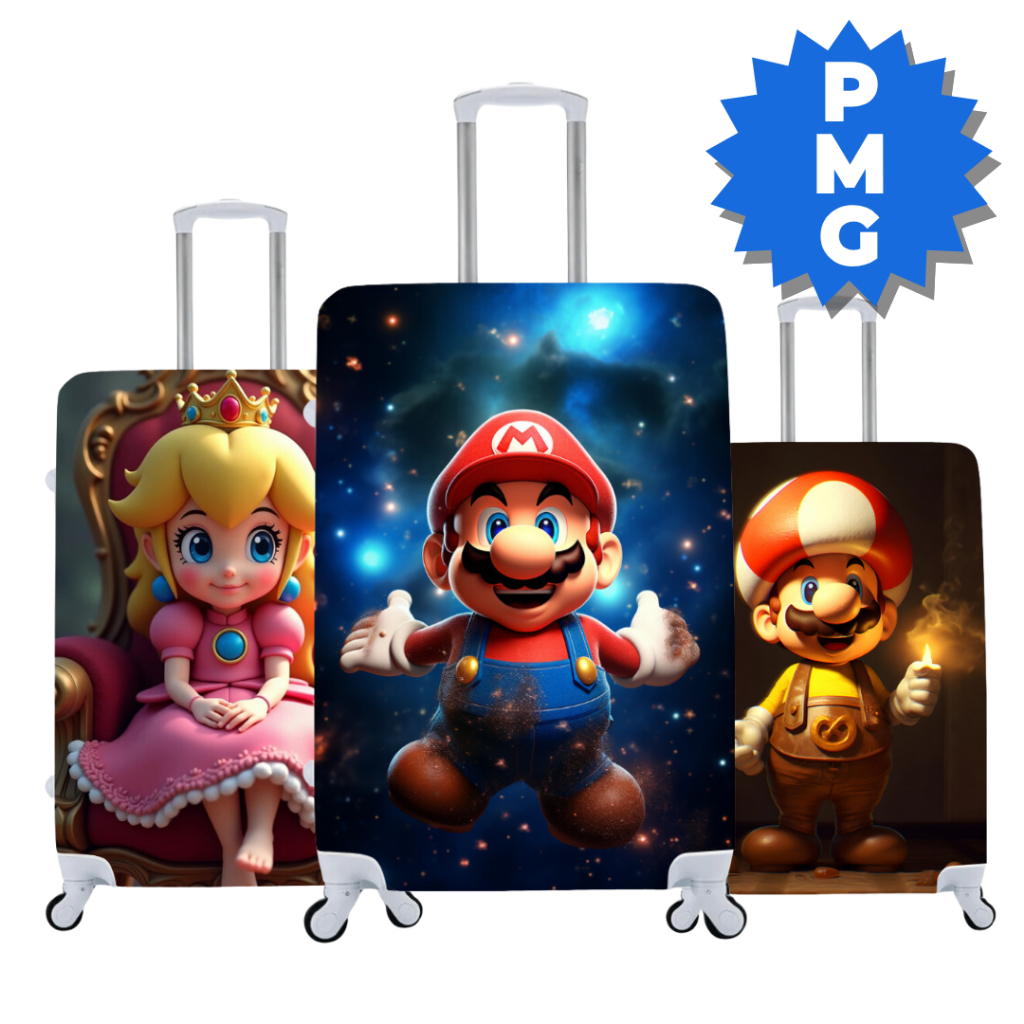 Capas de Mala Super Mario Viagem Protetora Diversas Estampas (2)
