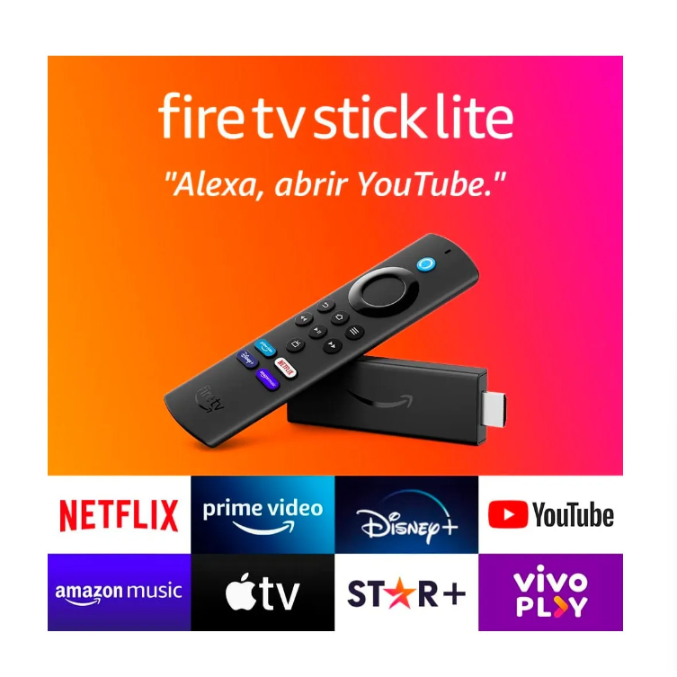 Amazon Fire Tv Stick Lite com Alexa 2ª Geração Full HD 1080p 8gb Original