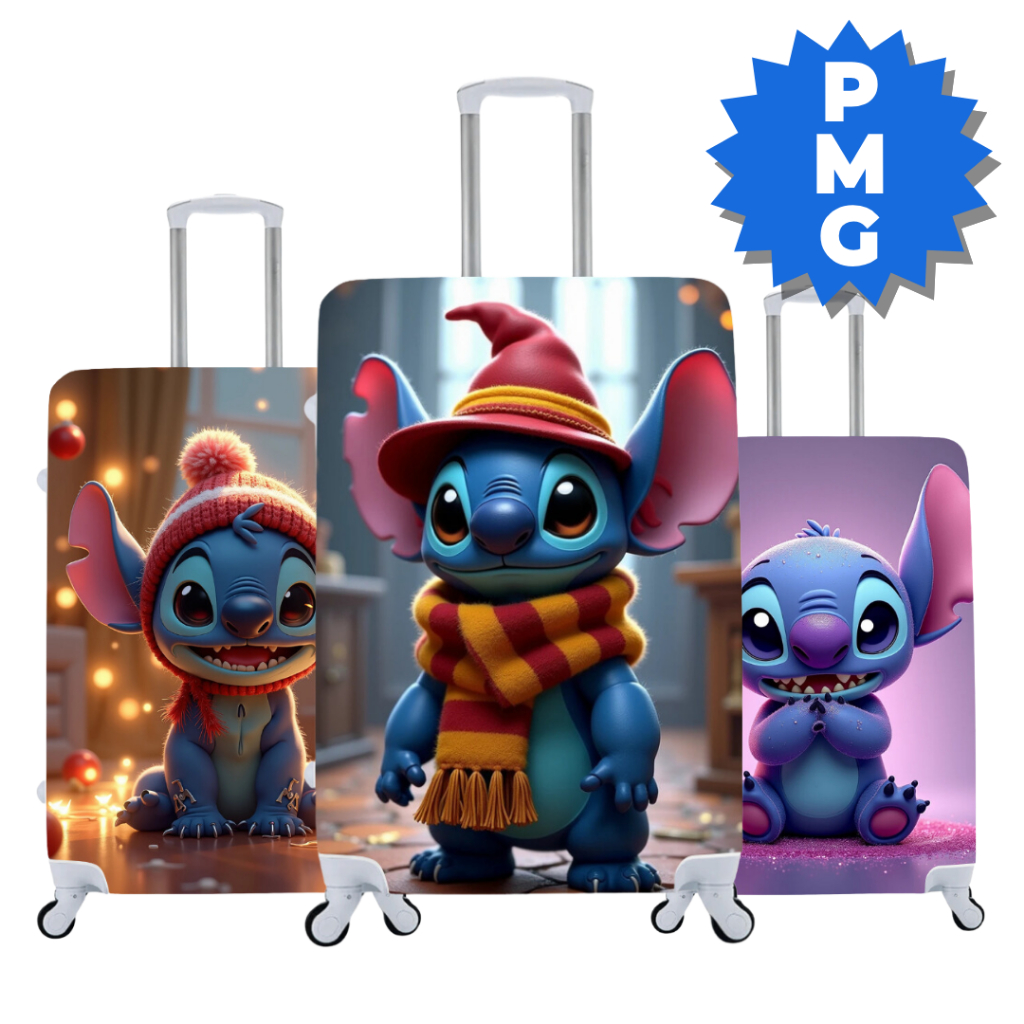 Capas Protetora Para Mala Viagem Elástica Personalizada Diversos Modelos Stitch (01)
