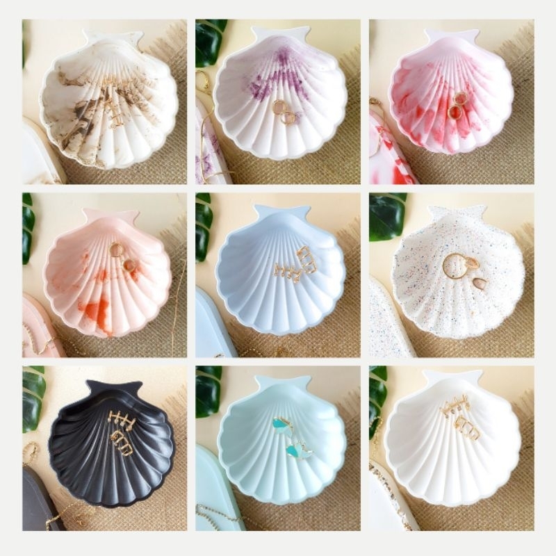Porta-Joias Concha em Gesso – Bandeja Minimalista para Bijuterias e Decoração em Oferta na Shopee