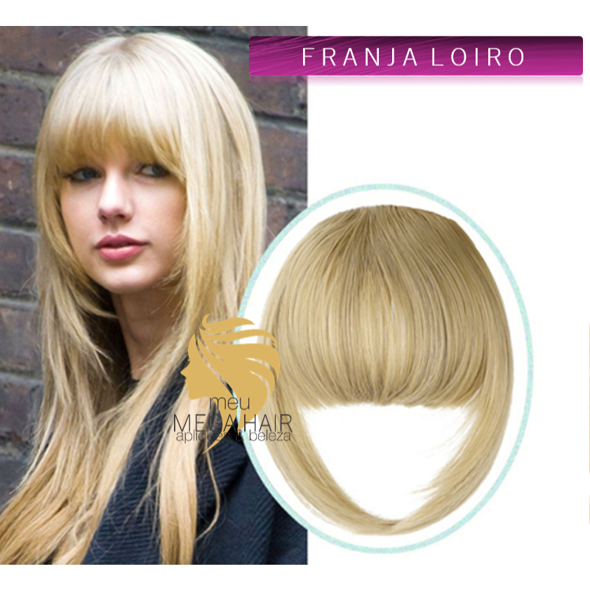 Cabelo Presilha Tic Tac Extensão Penteado Franja Aplique Russo Loiro Liso Bio Humano
