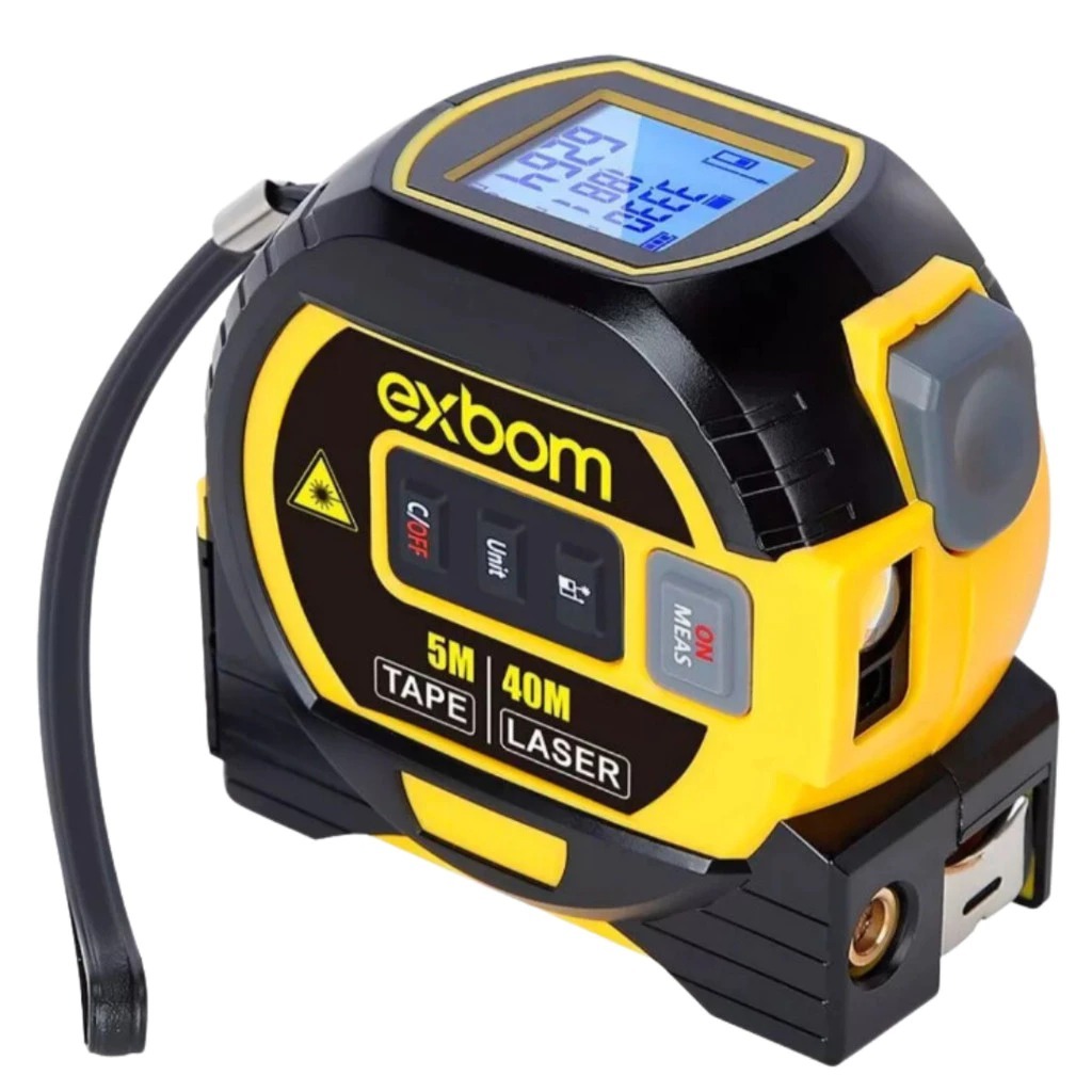 Trena Digital com Nível a laser e fita métrica 4D multi 3 em 1 Exbom