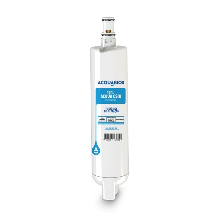Kit 2 Refil Acqua Filtro Compatível Cs10 Purifica Consul Facilite