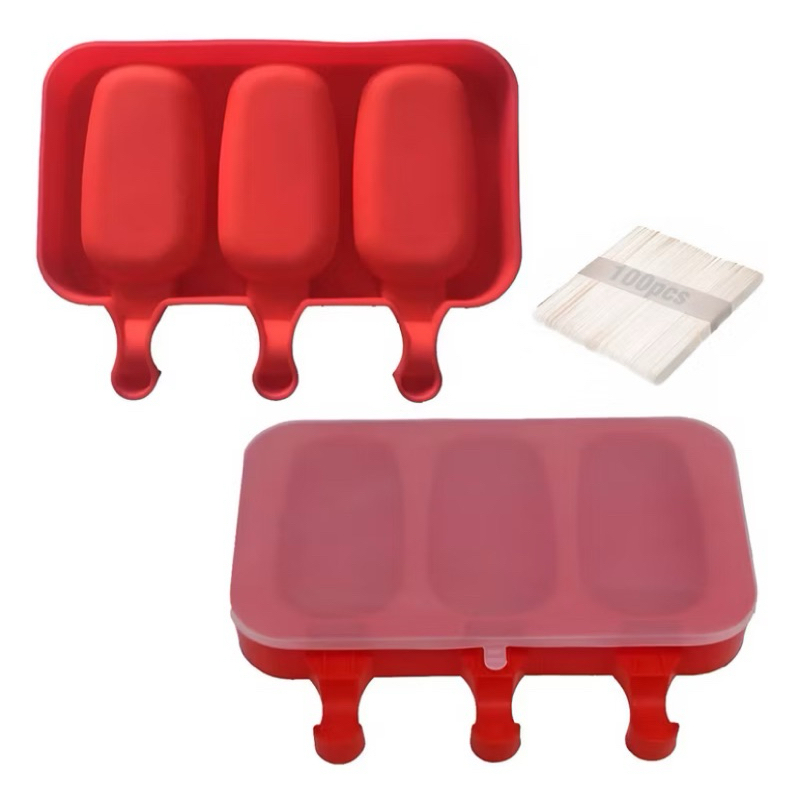 kit de 2 Formas de Silicone Para Picolé Saudável e Divertido Envio Imediato