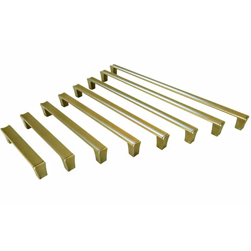 Puxador de Gavetas Inox Bronze, kit 4/5/6/7/8 peças, 96/128/160/192/224/256/288/320 mm, portas, Armários, Móveis e etc. em Oferta na Shopee