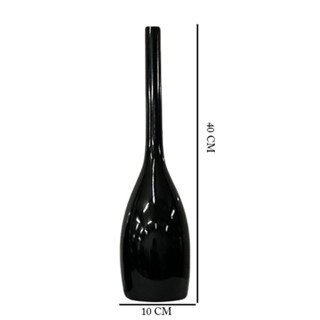 Vaso Garrafa Cerâmica 40cm Sofisticado Decoração de Sala Escritório Ambiente Varias Cores