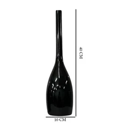 Vaso Garrafa Cerâmica 40cm Sofisticado Decoração de Sala Escritório Ambiente Varias Cores