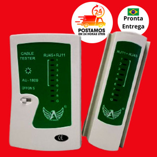 Testador de Cabo de Rede RJ45 e RJ11 Altomex Lan Internet e Telefonia Compacto com LED