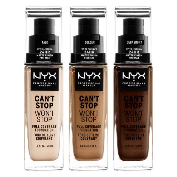 NYX Base para o Rosto Can’t Stop Won’t Stop Full Coverage – À Prova D’água – Longa Duração