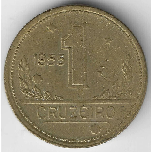 Moeda Coleção Colecionável Antiga 1 Cruzeiro Bronze-Alumínio Brasil (entre 1944 e 1951)