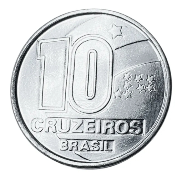 Moeda Coleção Colecionável Antiga 10 Cruzeiros Seringueiro (entre 1990 e 1991)