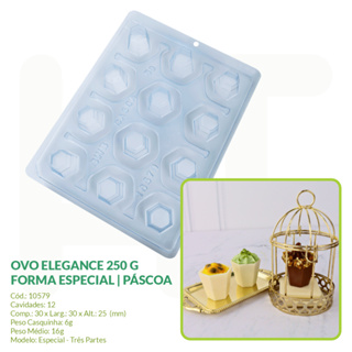 Forma BWB - Copinho de Licor Sextavado - Cód.: 10579 - Forma Especial 3 Partes - DOCES FINOS em Oferta na Shopee