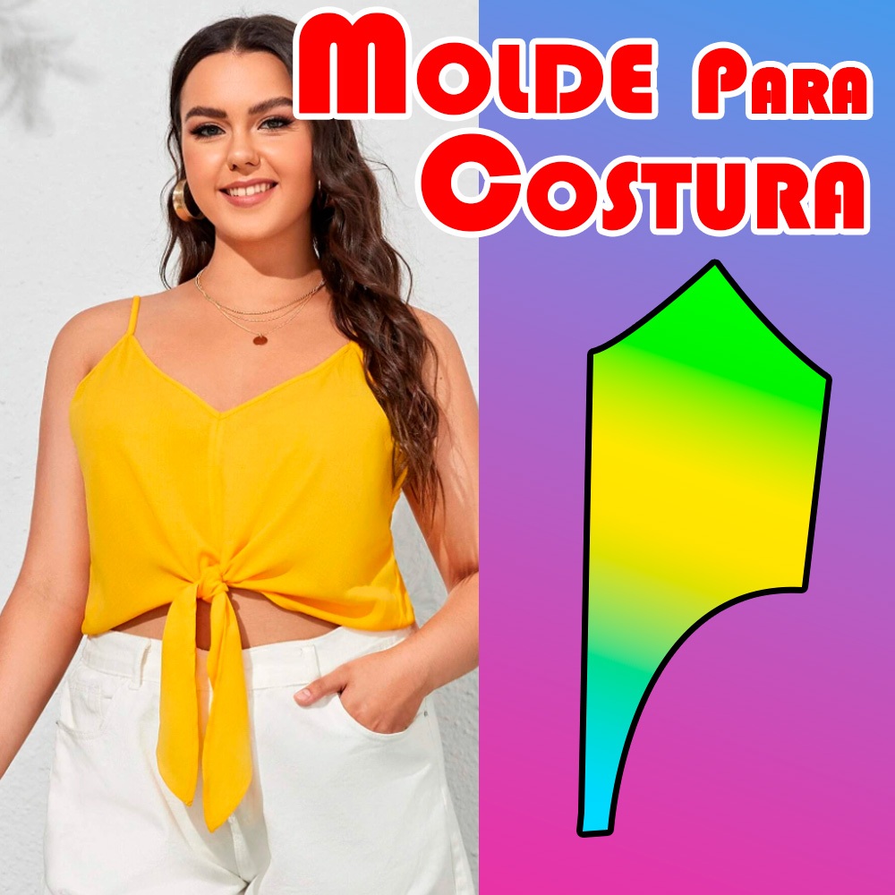 Molde Camisa Amarrada Regata