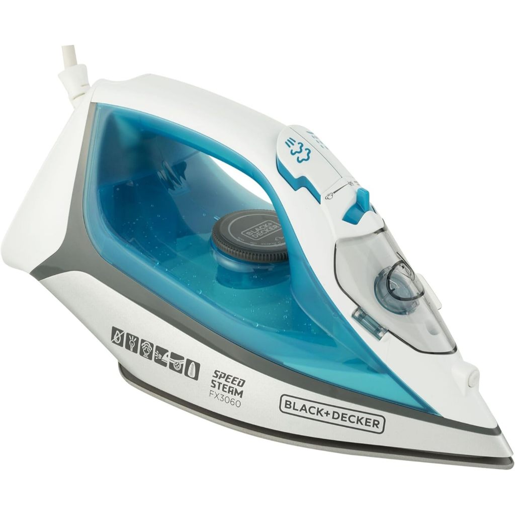 Ferro De Passar Roupa 220v Black Decker Modelo Fx3060 Base Antiaderente 220v Azul E Branco